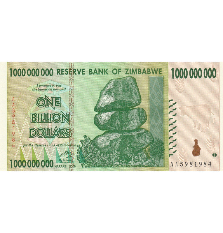 Zimbabwe $1,000,000,000 2008 Pick 83